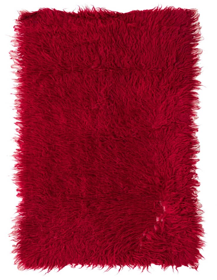 Detail image of 2' 4 x 4' 5 Hand Knotted Moroccan Wool Rug