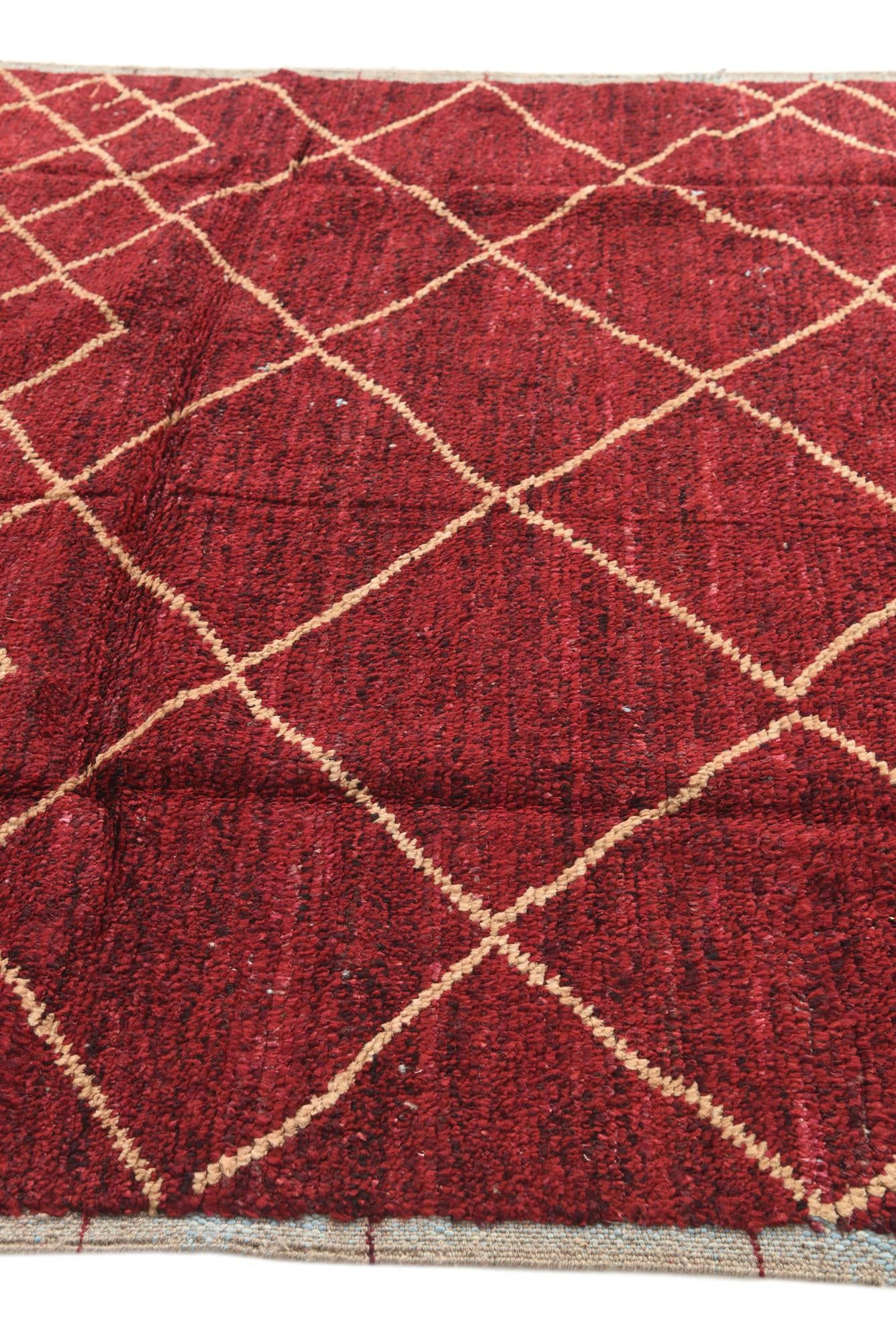 6' 4 x 9' 1 Hand Knotted Moroccan Wool Rug