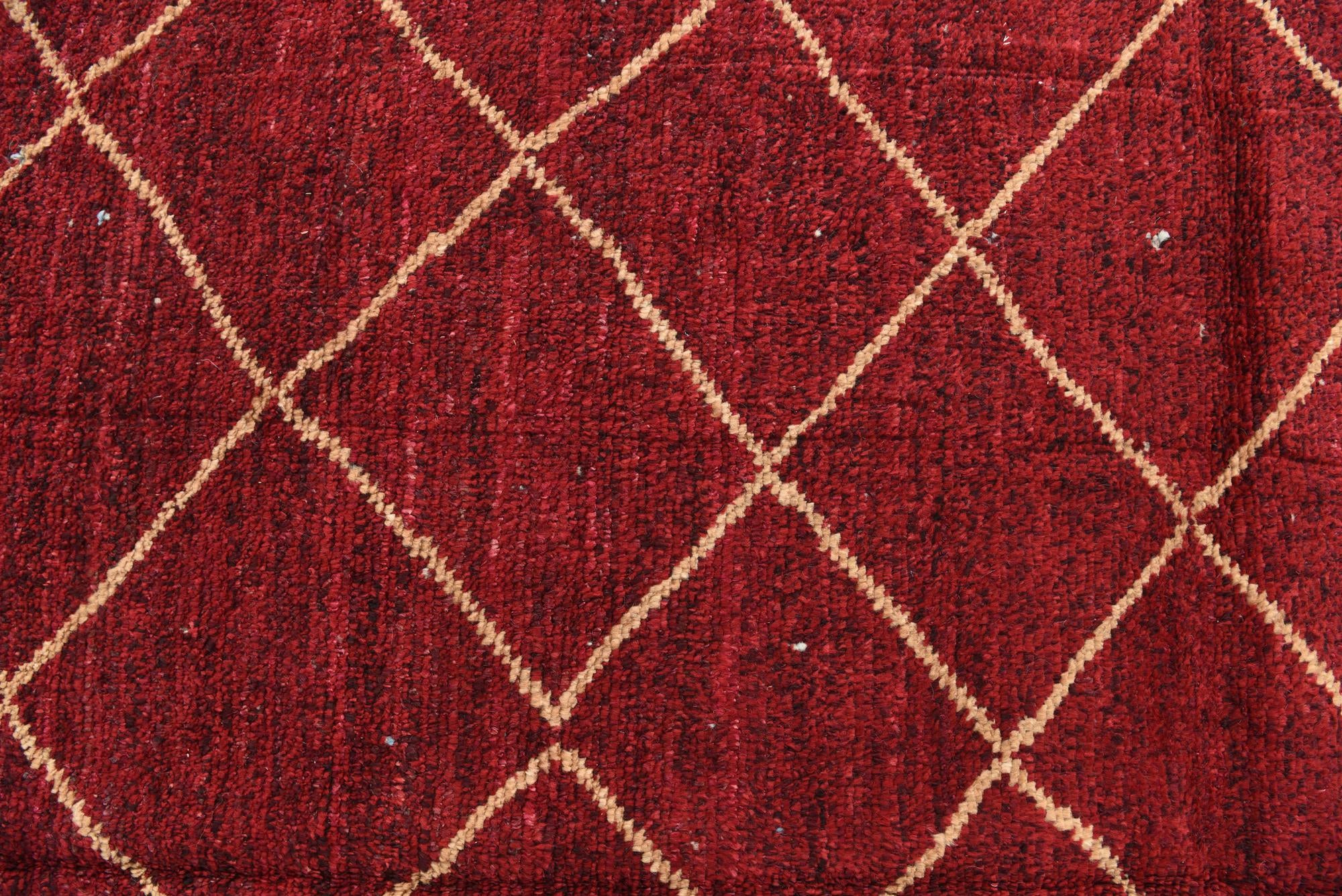 6' 4 x 9' 1 Hand Knotted Moroccan Wool Rug