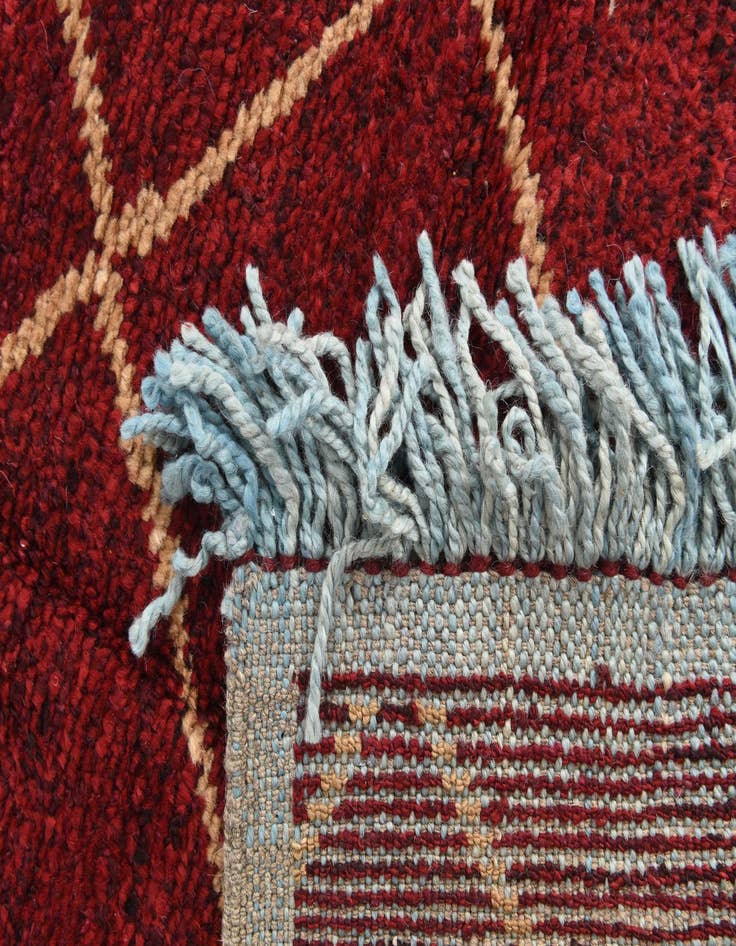 Detail image of 6' 4 x 9' 1  Hand Knotted Moroccan Wool Rug