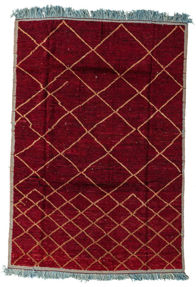 Detail image of 6' 4 x 9' 1 Hand Knotted Moroccan Wool Rug