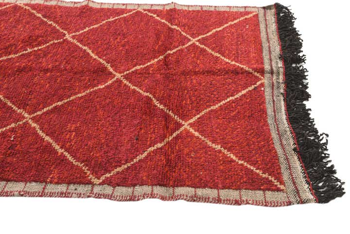 4' x 6' 2 Hand Knotted Moroccan Wool Rug