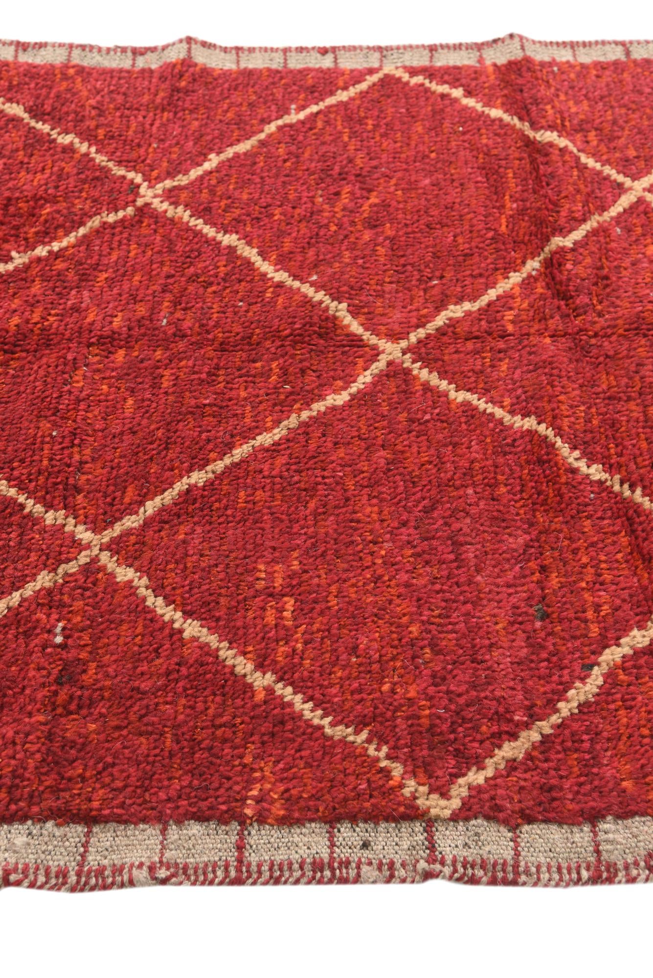 4' x 6' 2 Hand Knotted Moroccan Wool Rug