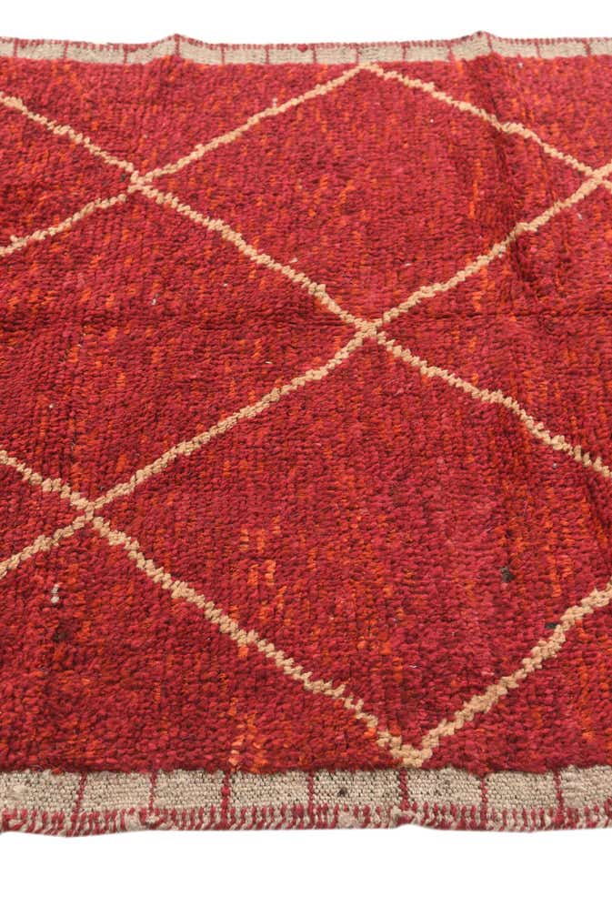 4' x 6' 2 Hand Knotted Moroccan Wool Rug