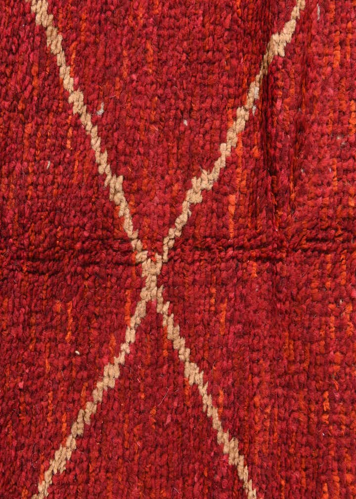 4' x 6' 2 Hand Knotted Moroccan Wool Rug