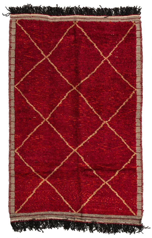 Detail image of 4' x 6' 2 Hand Knotted Moroccan Wool Rug