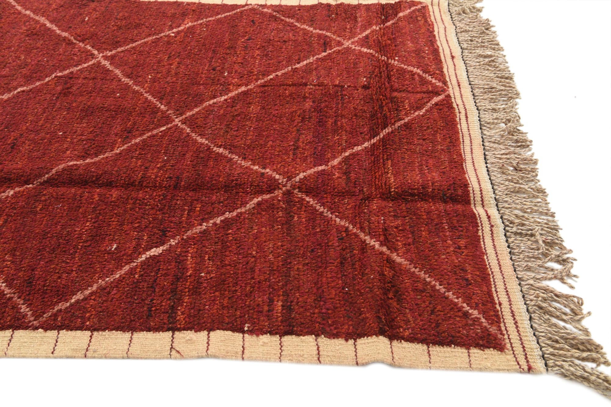 5' 1 x 8' 3 Hand Knotted Moroccan Wool Rug