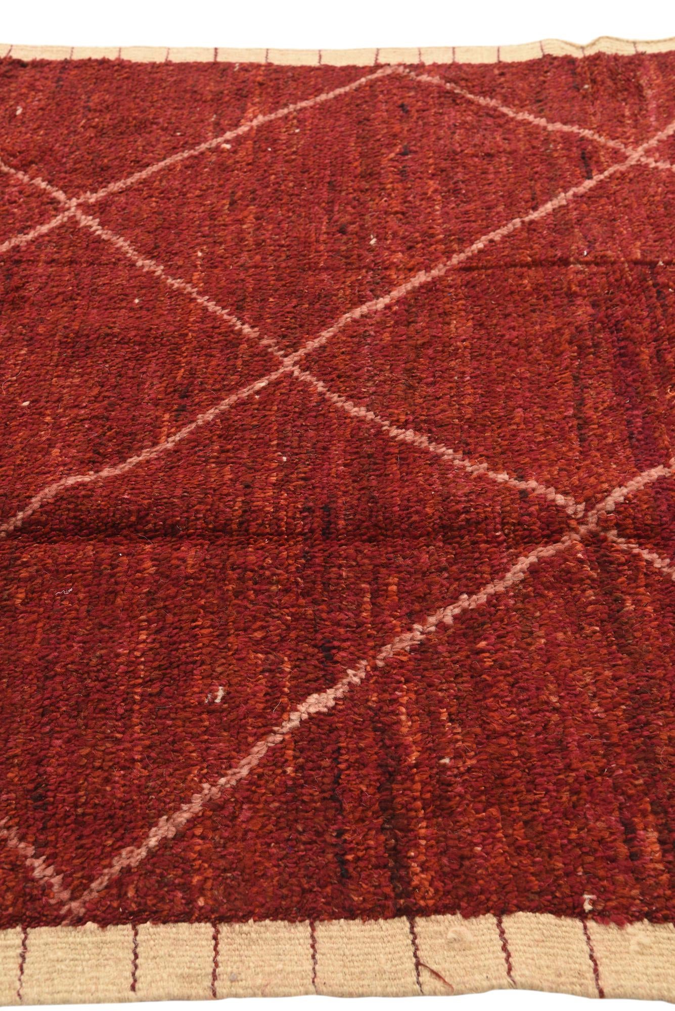 5' 1 x 8' 3 Hand Knotted Moroccan Wool Rug