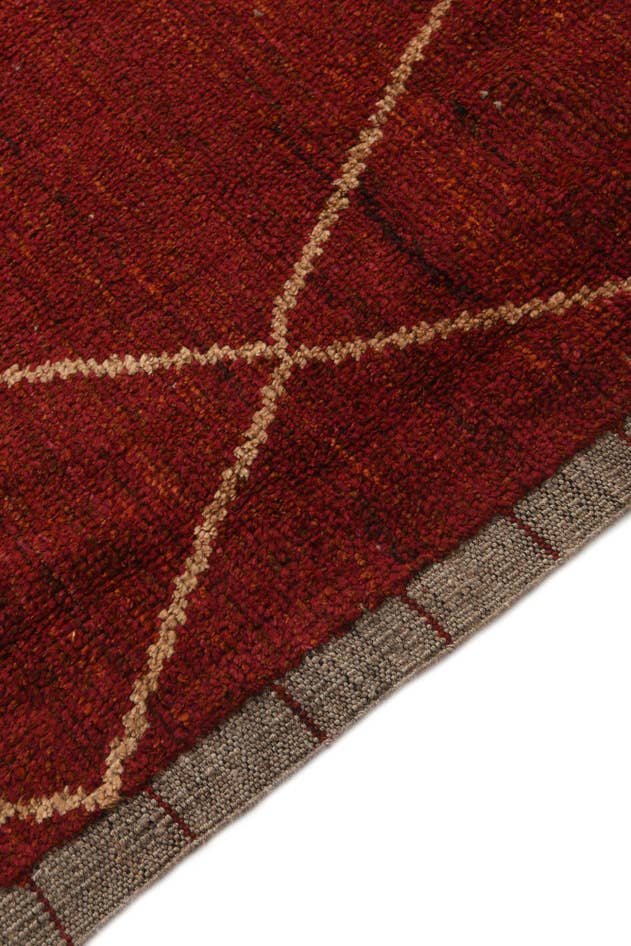 Detail image of 9' 2 x 12' 2 Hand Knotted Moroccan Wool Rug