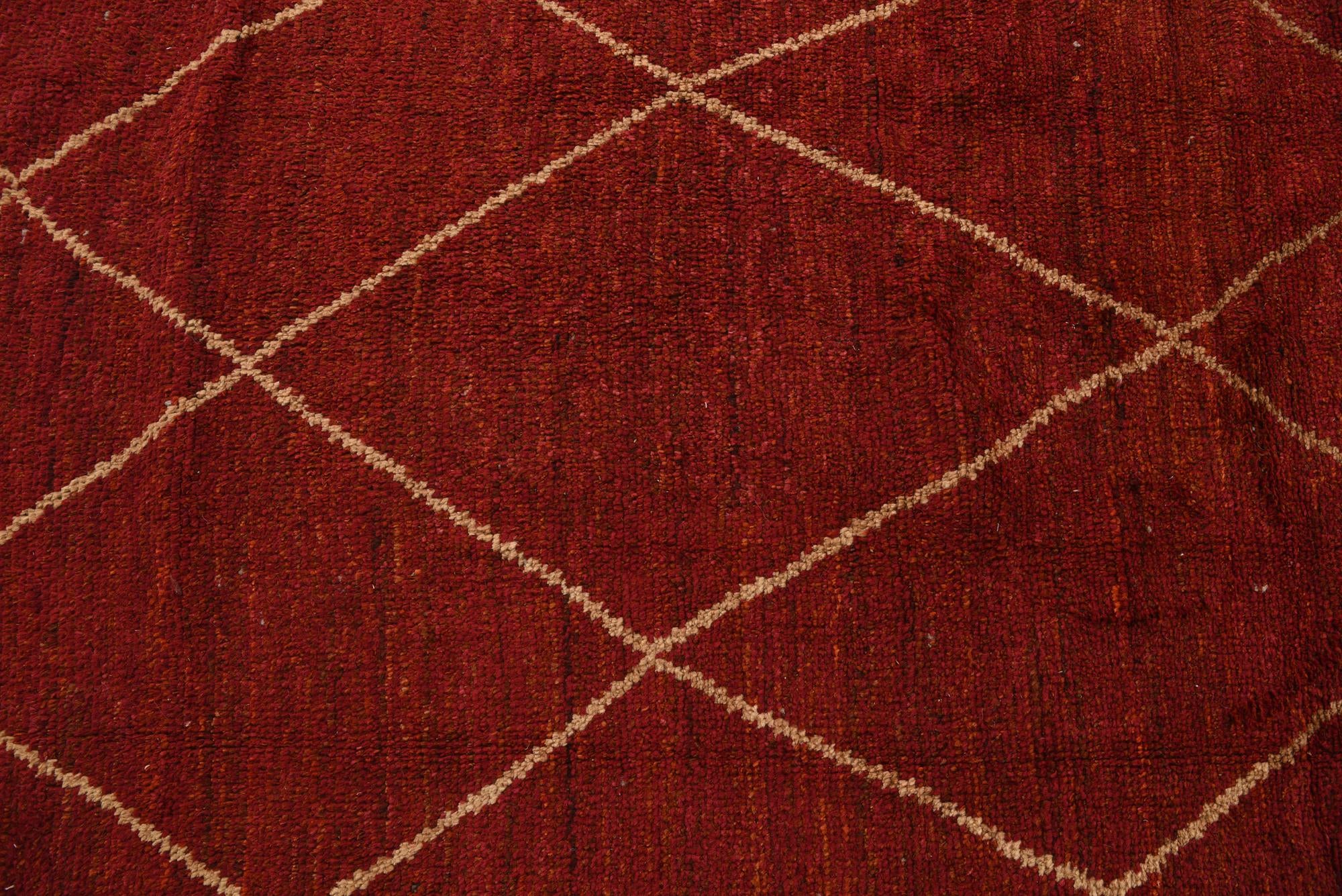 9' 2 x 12' 2 Hand Knotted Moroccan Wool Rug