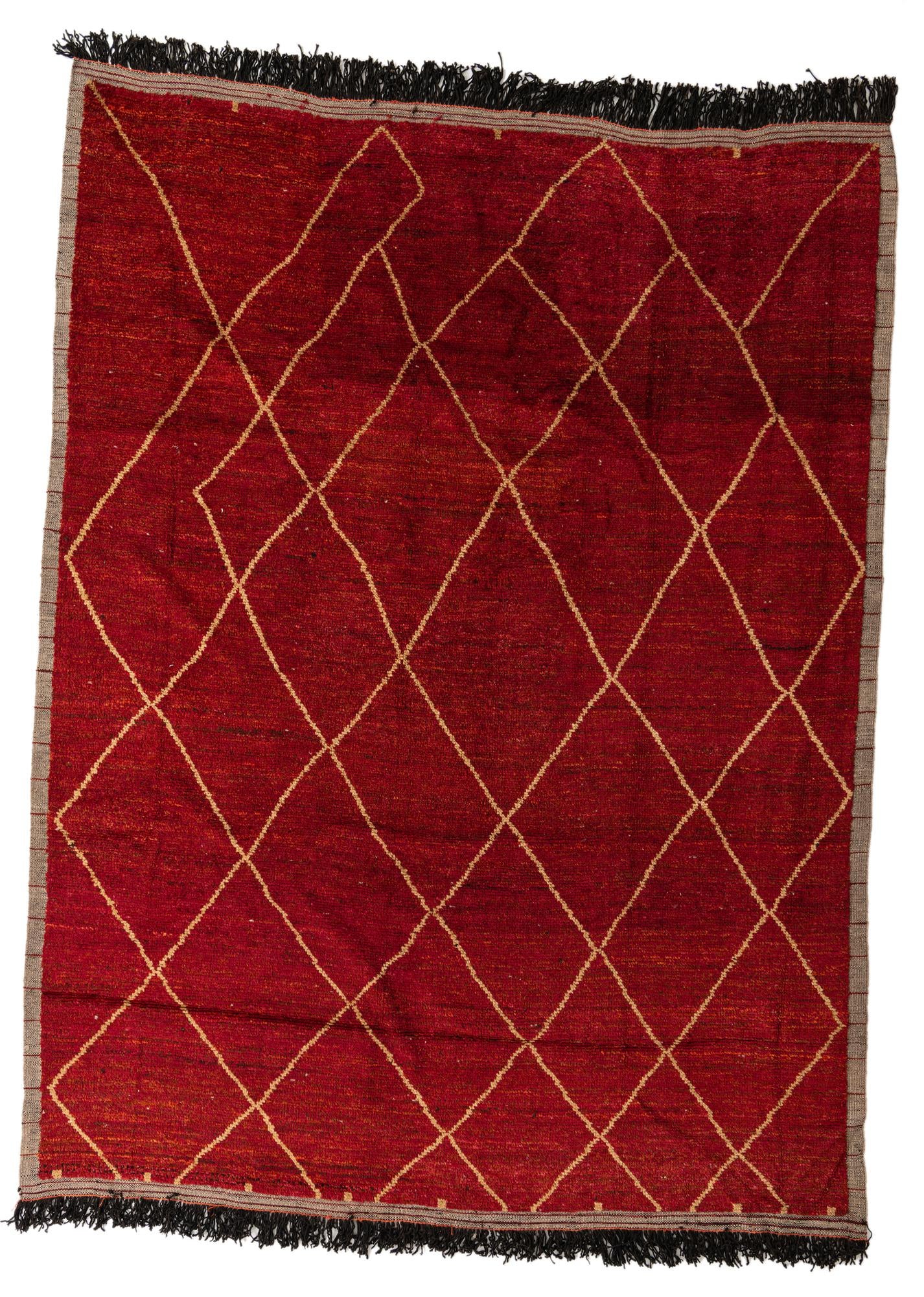 9' 2 x 12' 2 Hand Knotted Moroccan Wool Rug