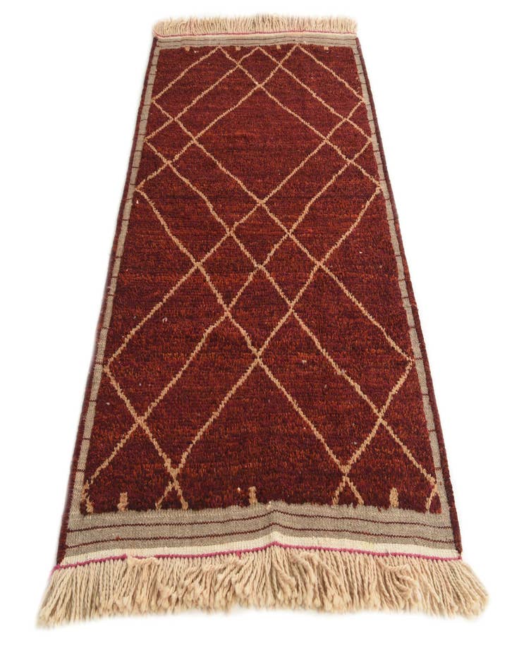 Detail image of 4' 2 x 6' 3  Hand Knotted Moroccan Wool Rug