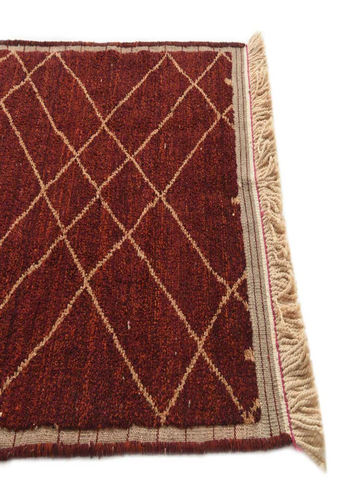 4' 2 x 6' 3 Hand Knotted Moroccan Wool Rug