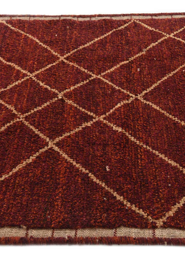 4' 2 x 6' 3 Hand Knotted Moroccan Wool Rug