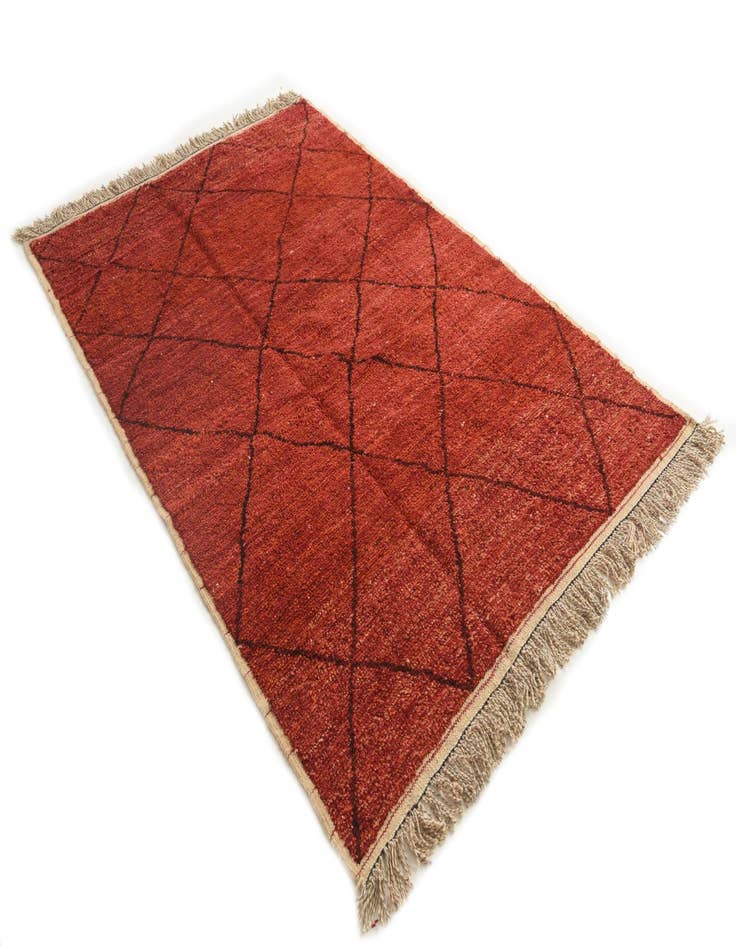 Detail image of 6' 1 x 9' 1  Hand Knotted Moroccan Wool Rug