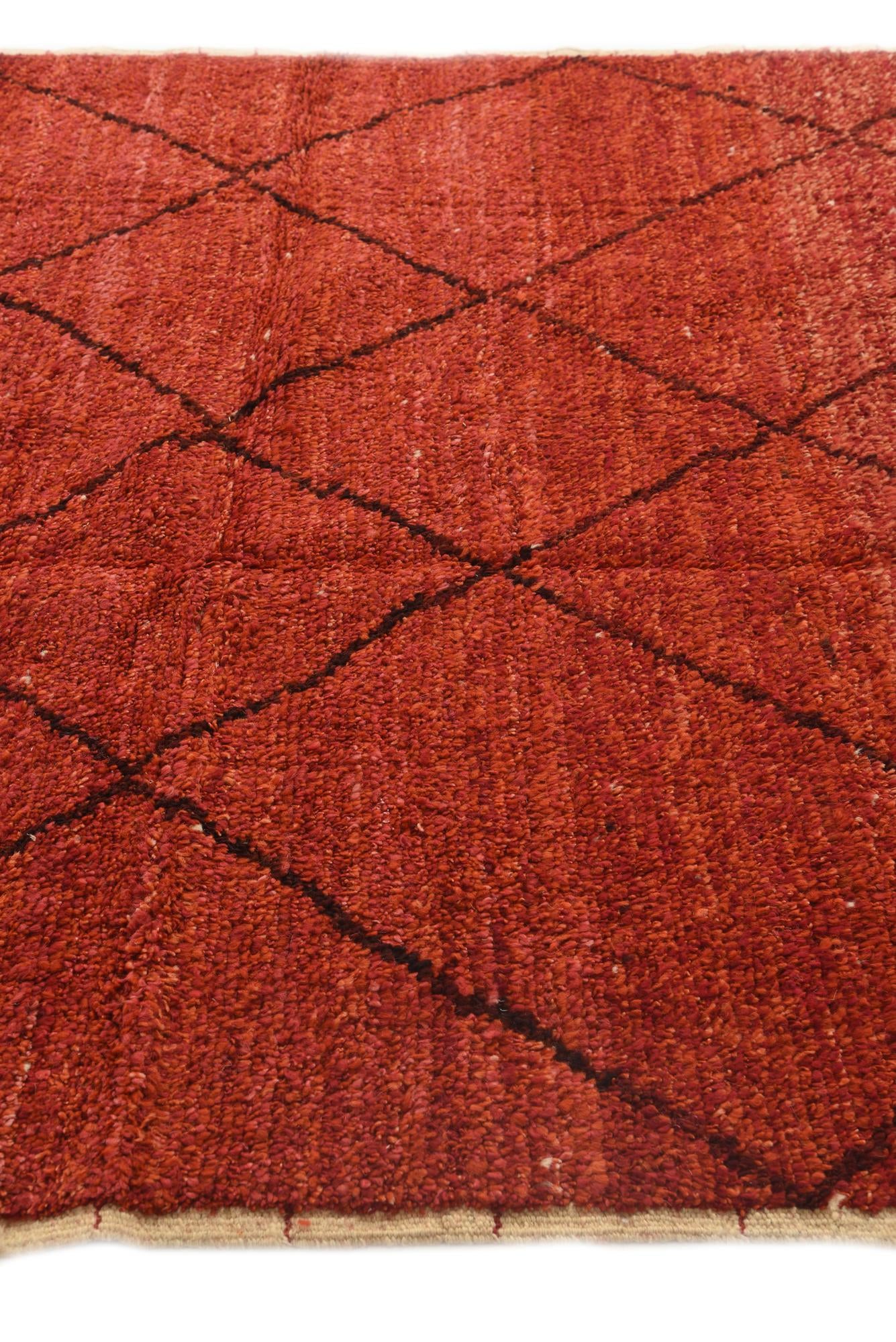 6' 1 x 9' 1 Hand Knotted Moroccan Wool Rug