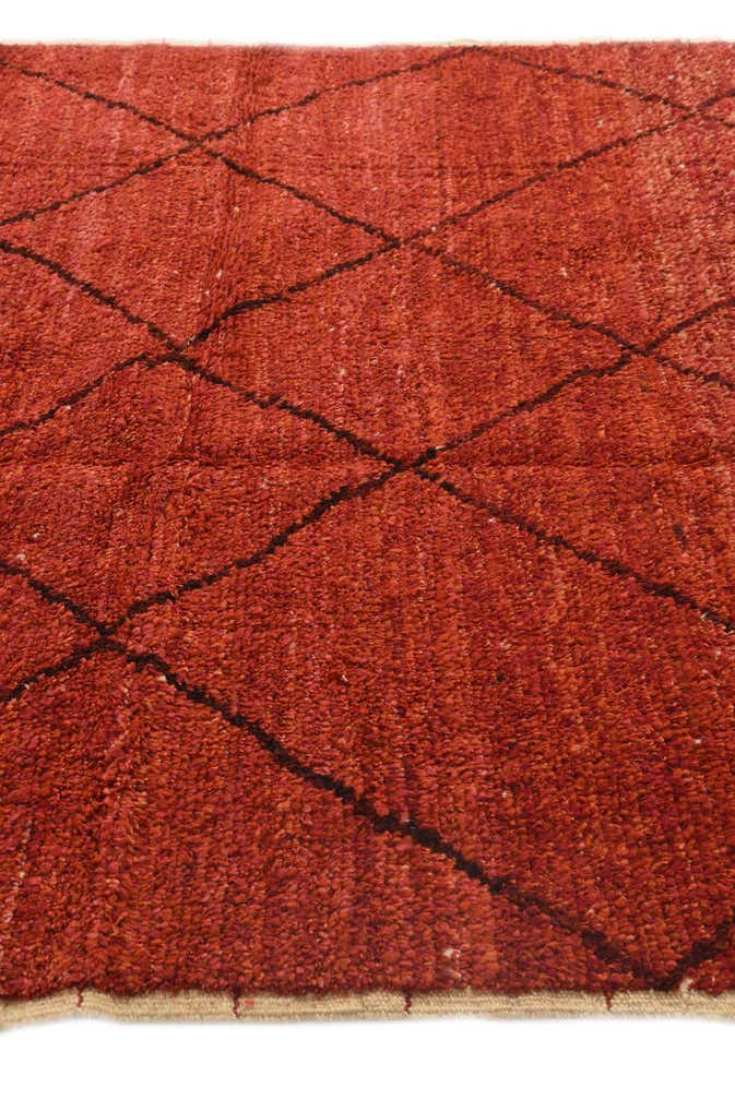 6' 1 x 9' 1 Hand Knotted Moroccan Wool Rug