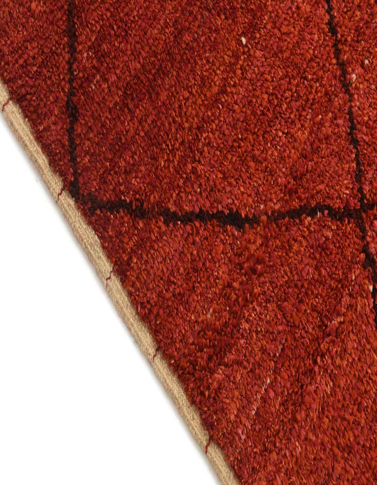 Detail image of 6' 1 x 9' 1  Hand Knotted Moroccan Wool Rug