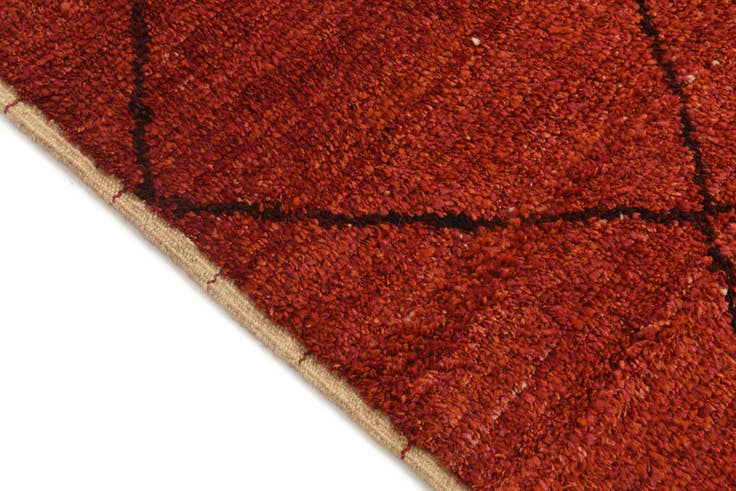 Detail image of 6' 1 x 9' 1 Hand Knotted Moroccan Wool Rug