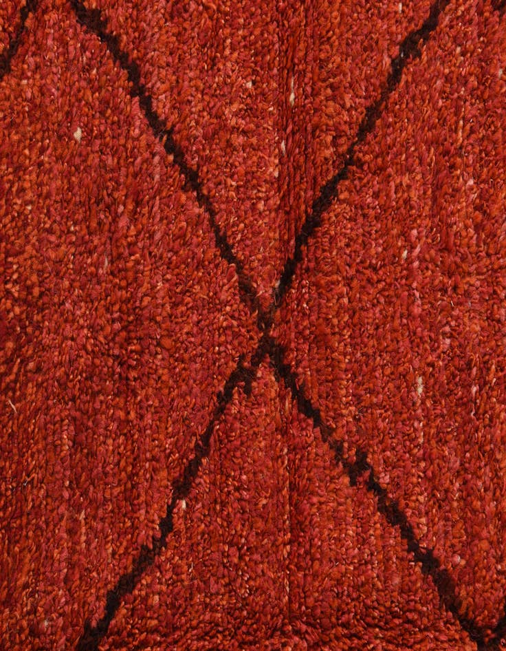Detail image of 6' 1 x 9' 1  Hand Knotted Moroccan Wool Rug