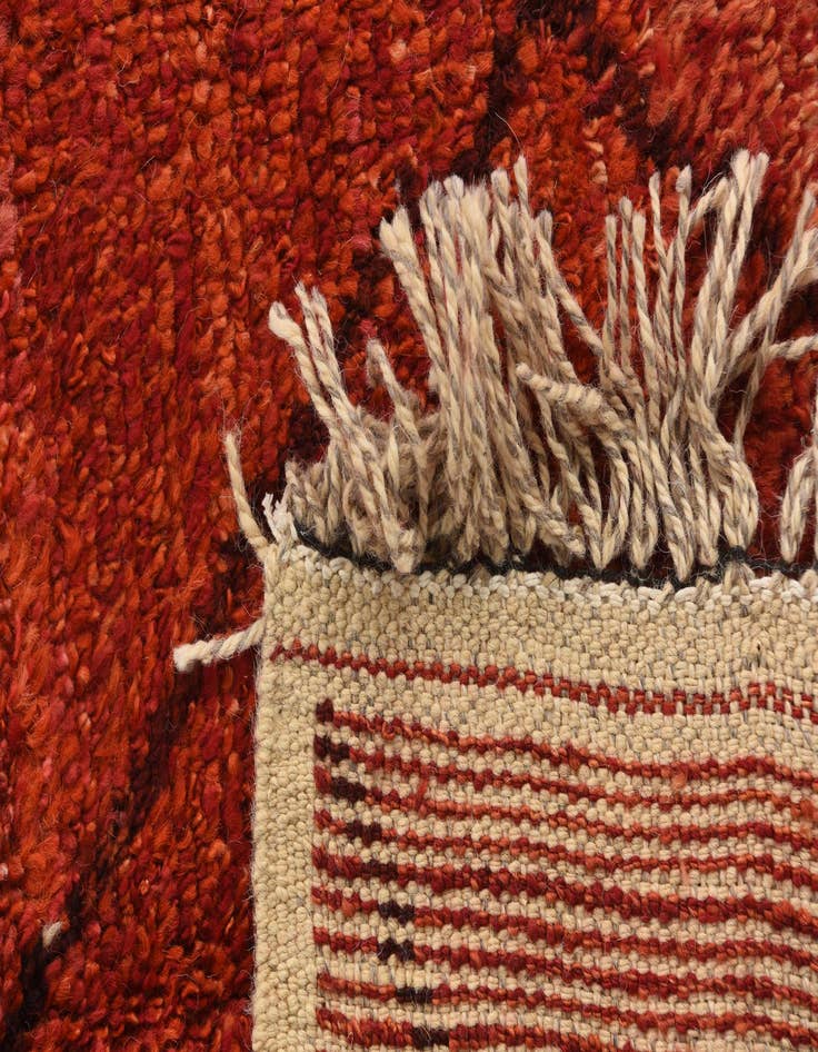 Detail image of 6' 1 x 9' 1  Hand Knotted Moroccan Wool Rug