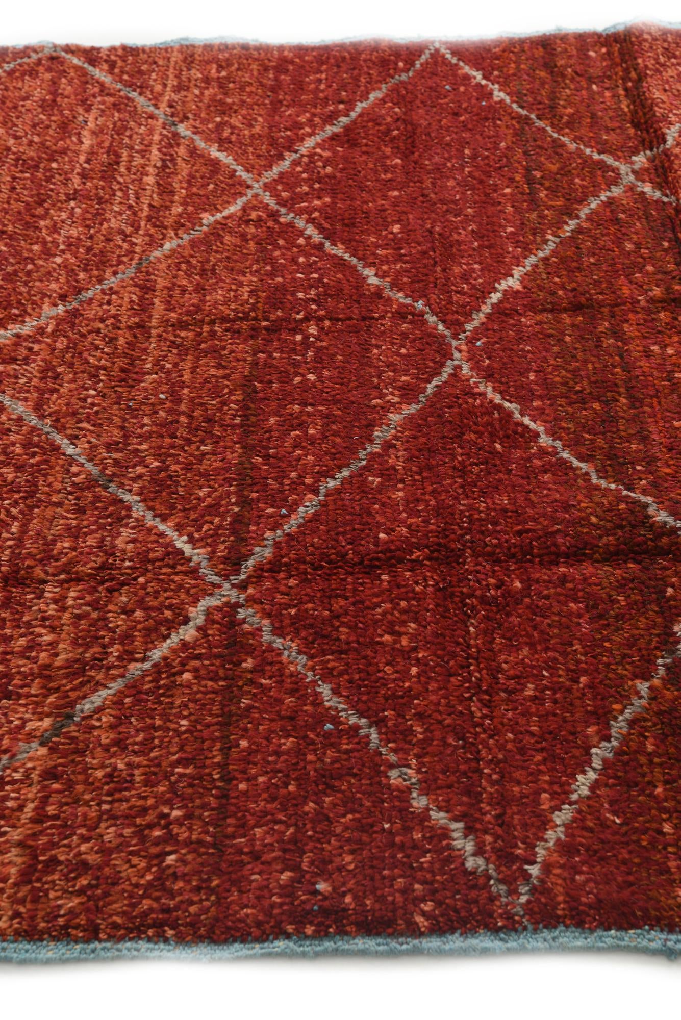 5' 1 x 8' 2 Hand Knotted Moroccan Wool Rug
