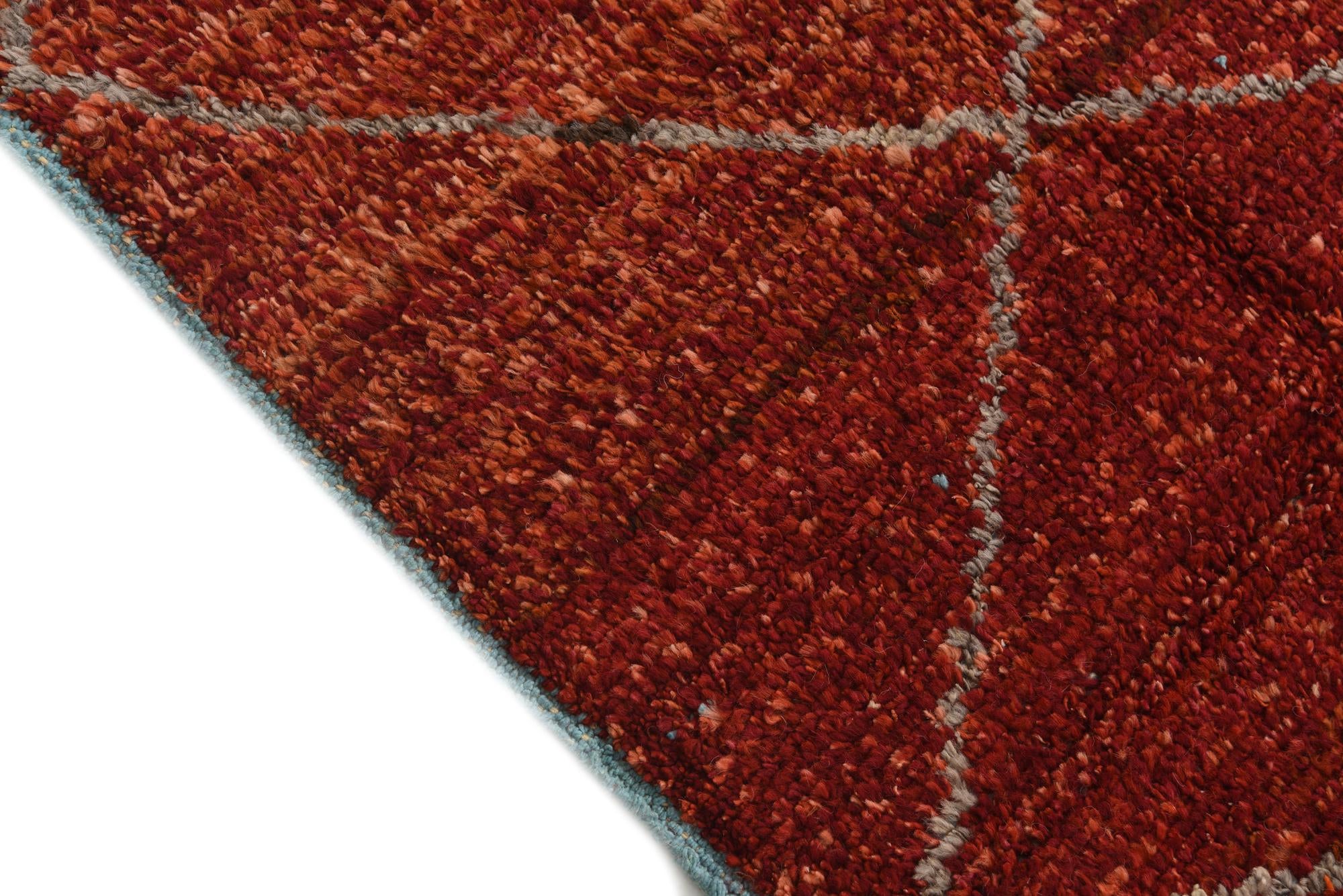 5' 1 x 8' 2 Hand Knotted Moroccan Wool Rug