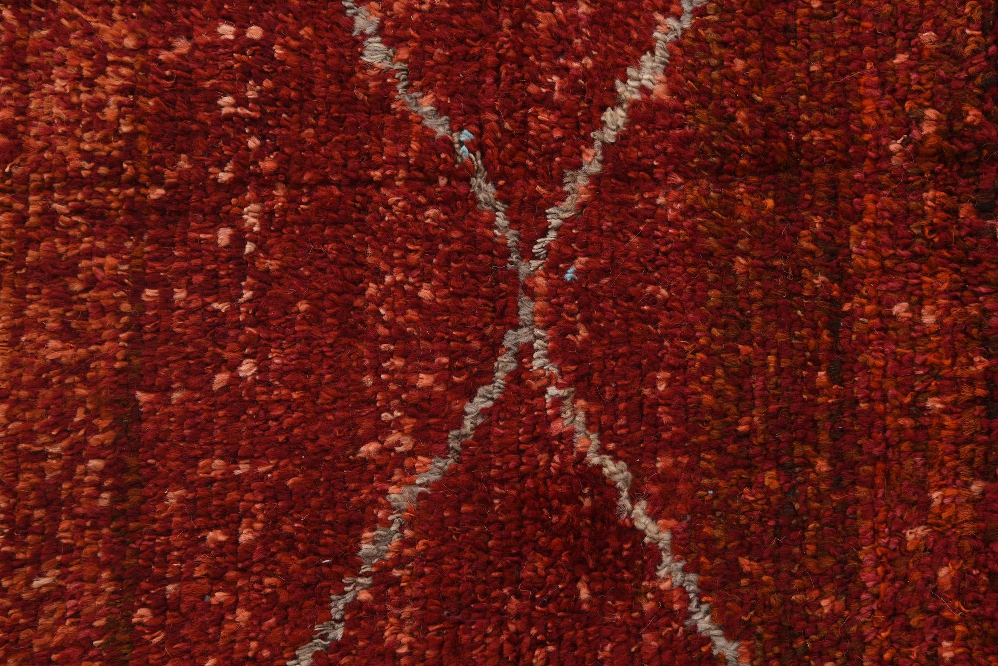 5' 1 x 8' 2 Hand Knotted Moroccan Wool Rug