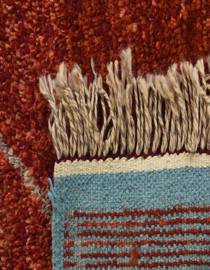 Detail image of 5' 1 x 8' 2  Hand Knotted Moroccan Wool Rug