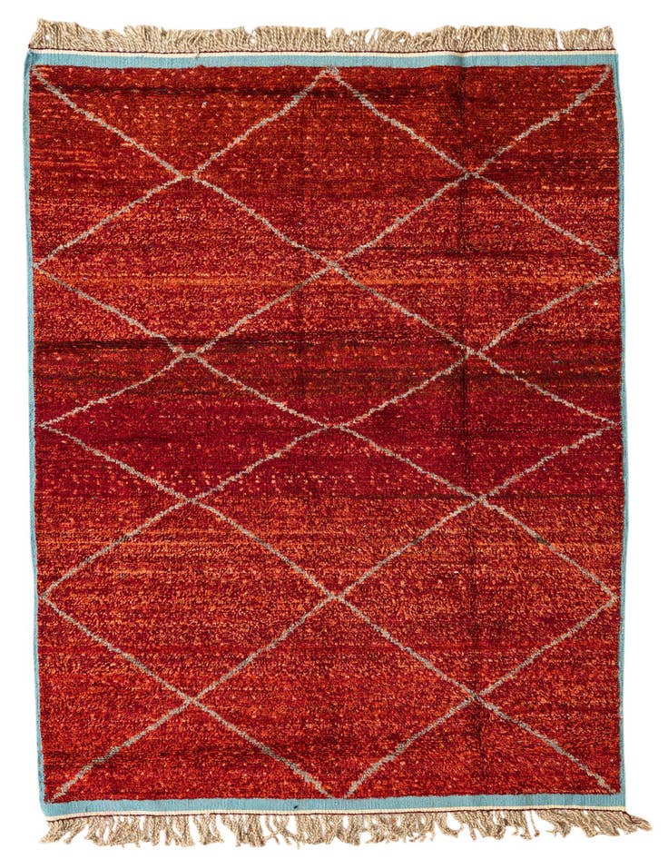 Detail image of 5' 1 x 8' 2 Hand Knotted Moroccan Wool Rug