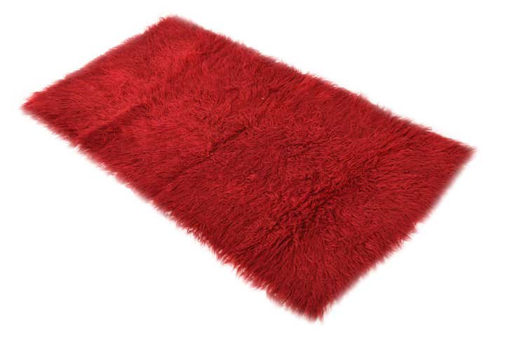 2' 4 x 4' 3 Hand Knotted Moroccan Wool Rug