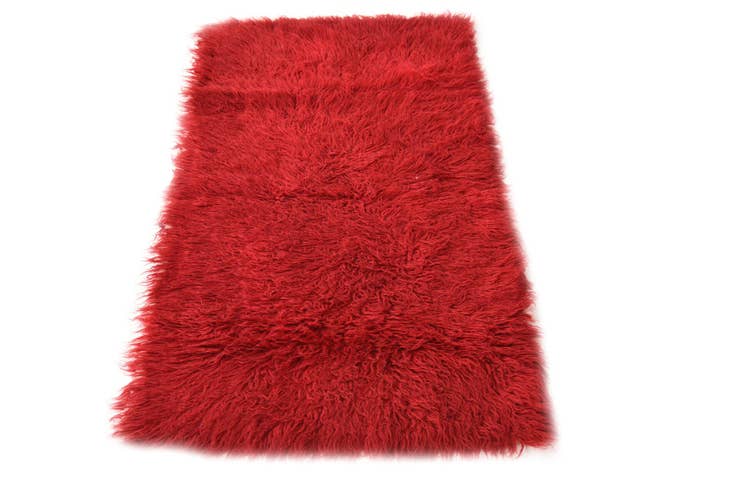 Detail image of 2' 4 x 4' 3 Hand Knotted Moroccan Wool Rug
