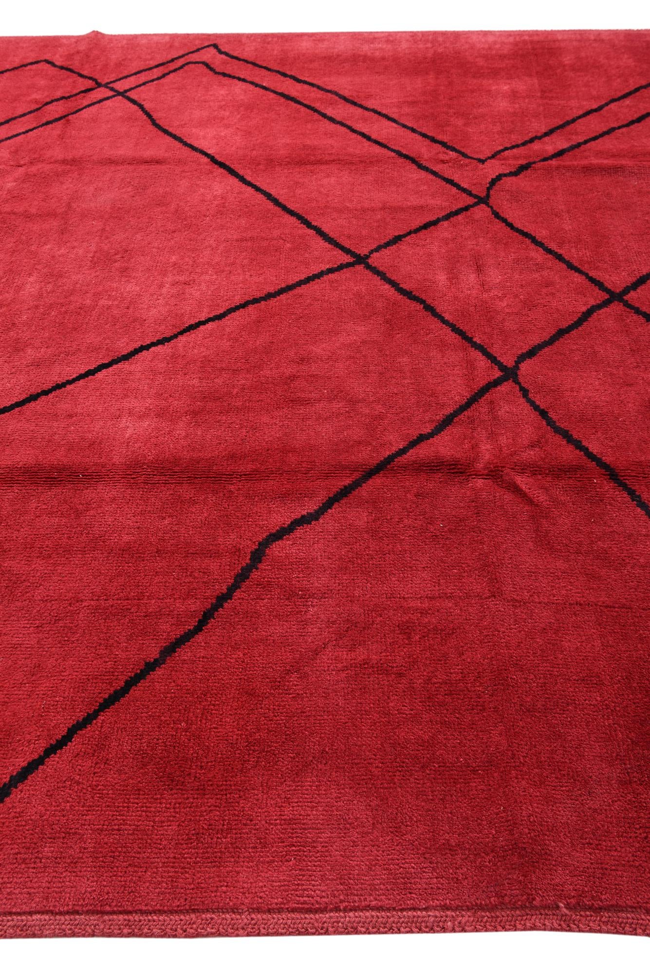 9' 3 x 11' 7 Hand Knotted Moroccan Wool Rug