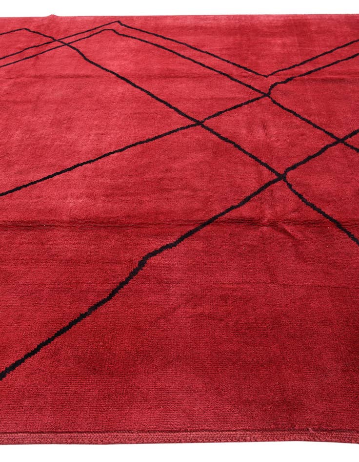 Detail image of 9' 3 x 11' 7  Hand Knotted Moroccan Wool Rug