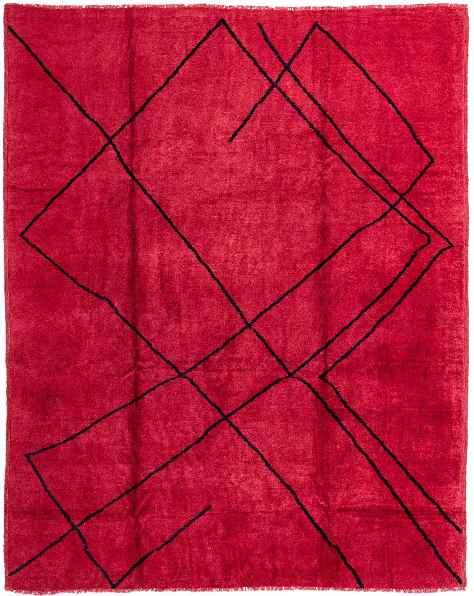 9' 3 x 11' 7 Hand Knotted Moroccan Wool Rug