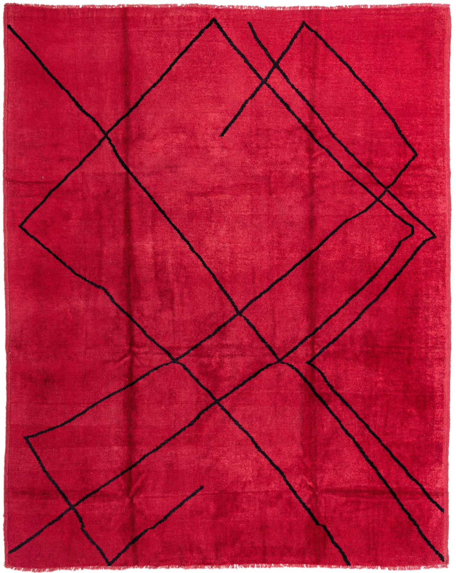 9' 3 x 11' 7 Hand Knotted Moroccan Wool Rug