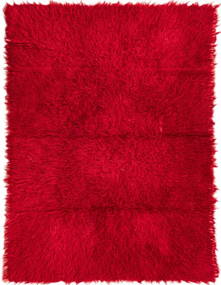 Detail image of 2' 10 x 5' 5 Hand Knotted Moroccan Wool Rug