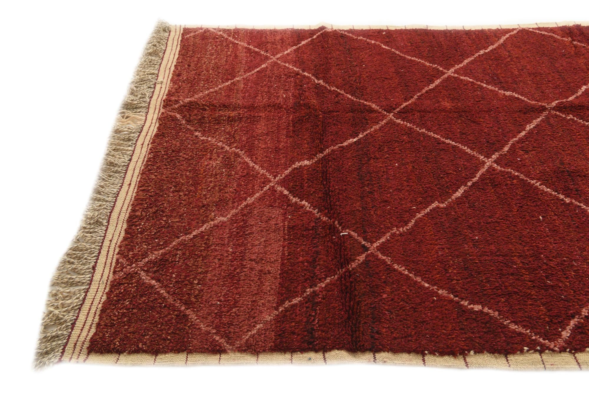 6' 4 x 9' Hand Knotted Moroccan Wool Rug