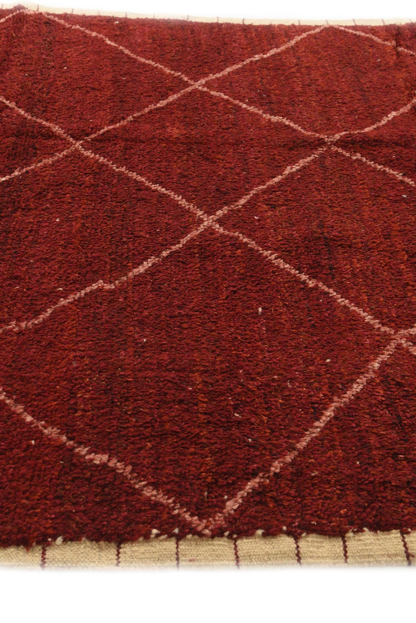 6' 4 x 9' Hand Knotted Moroccan Wool Rug