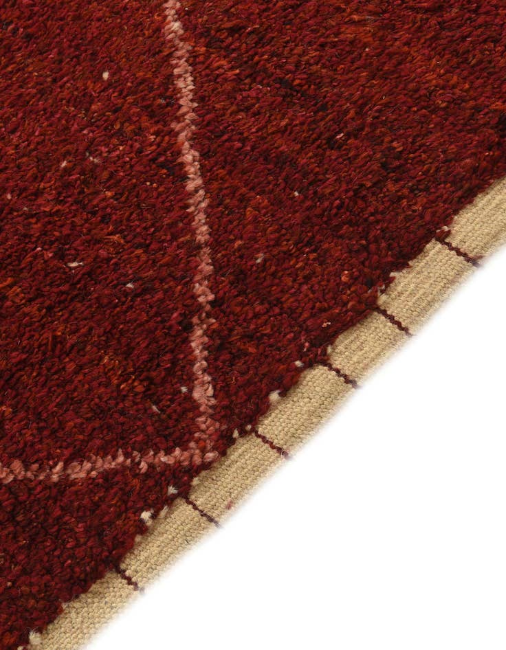 Detail image of 6' 4 x 9'  Hand Knotted Moroccan Wool Rug