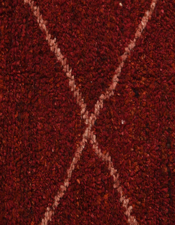 Detail image of 6' 4 x 9'  Hand Knotted Moroccan Wool Rug