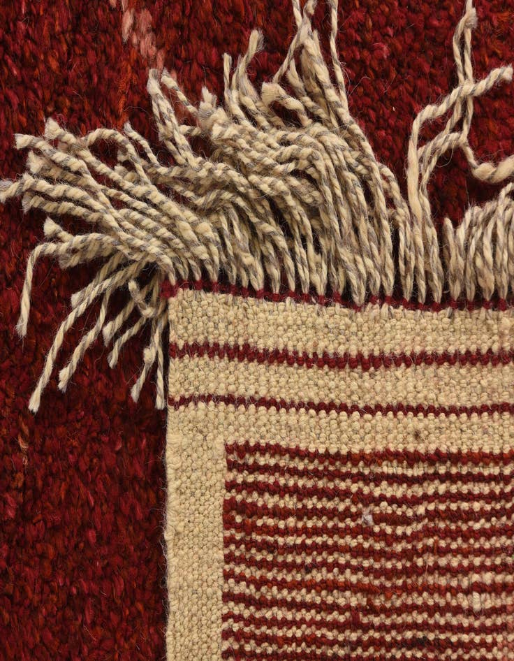 Detail image of 6' 4 x 9'  Hand Knotted Moroccan Wool Rug