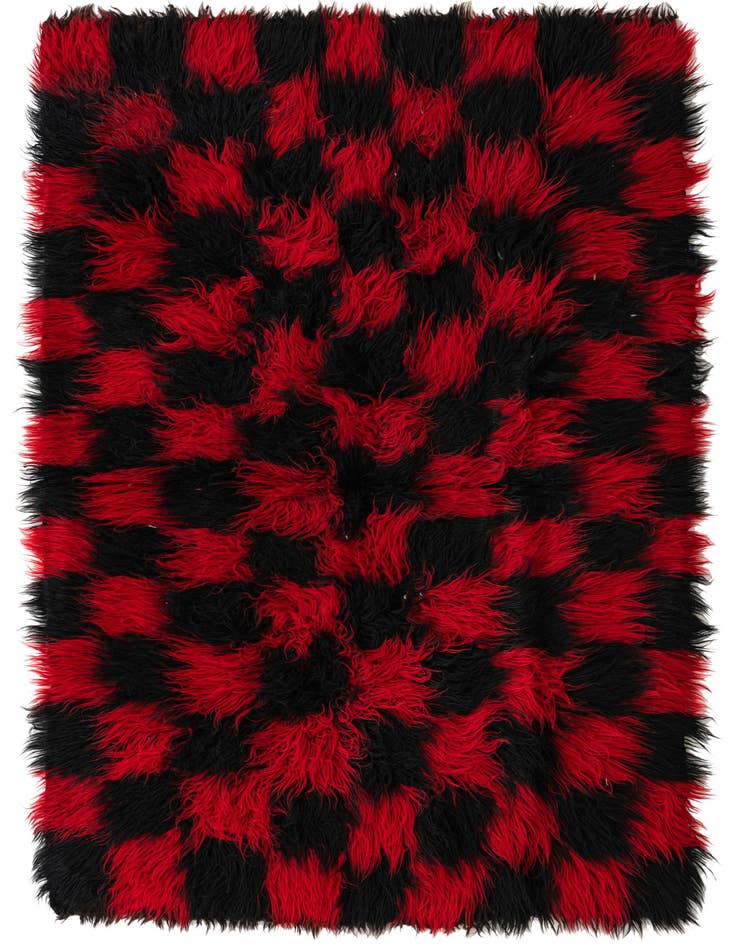 Detail image of 6' 1 x 8' 6 Hand Knotted Moroccan Wool Rug