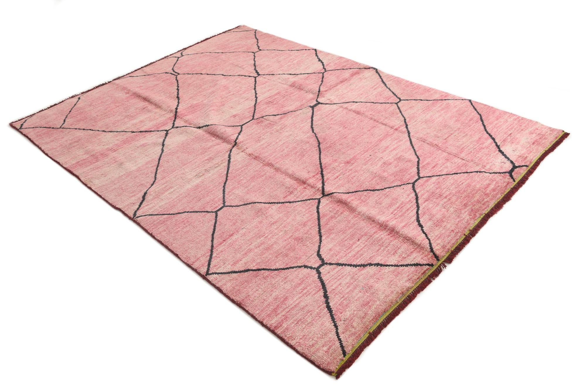 5' 10 x 7' 9 Hand Knotted Moroccan Wool Rug