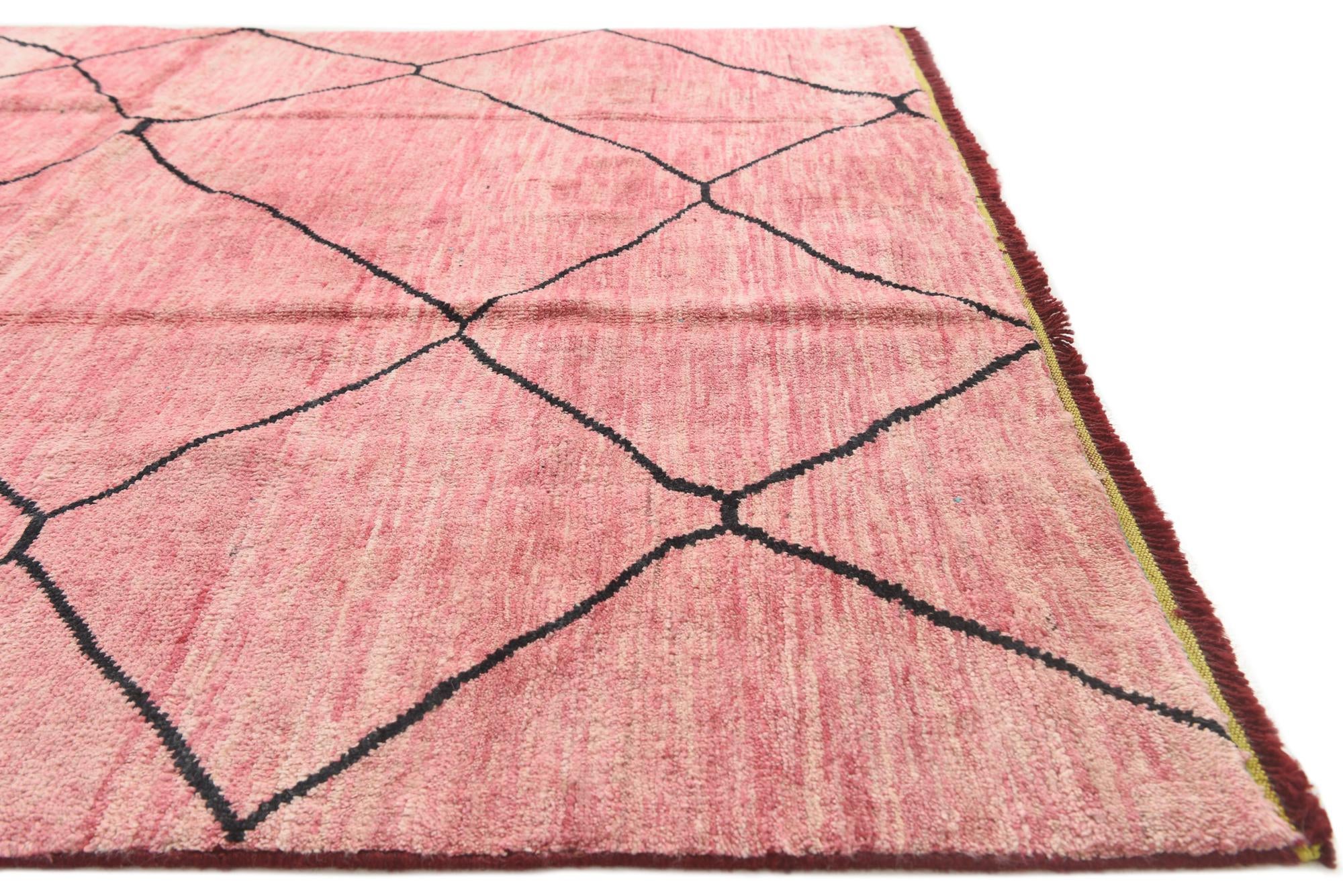 5' 10 x 7' 9 Hand Knotted Moroccan Wool Rug