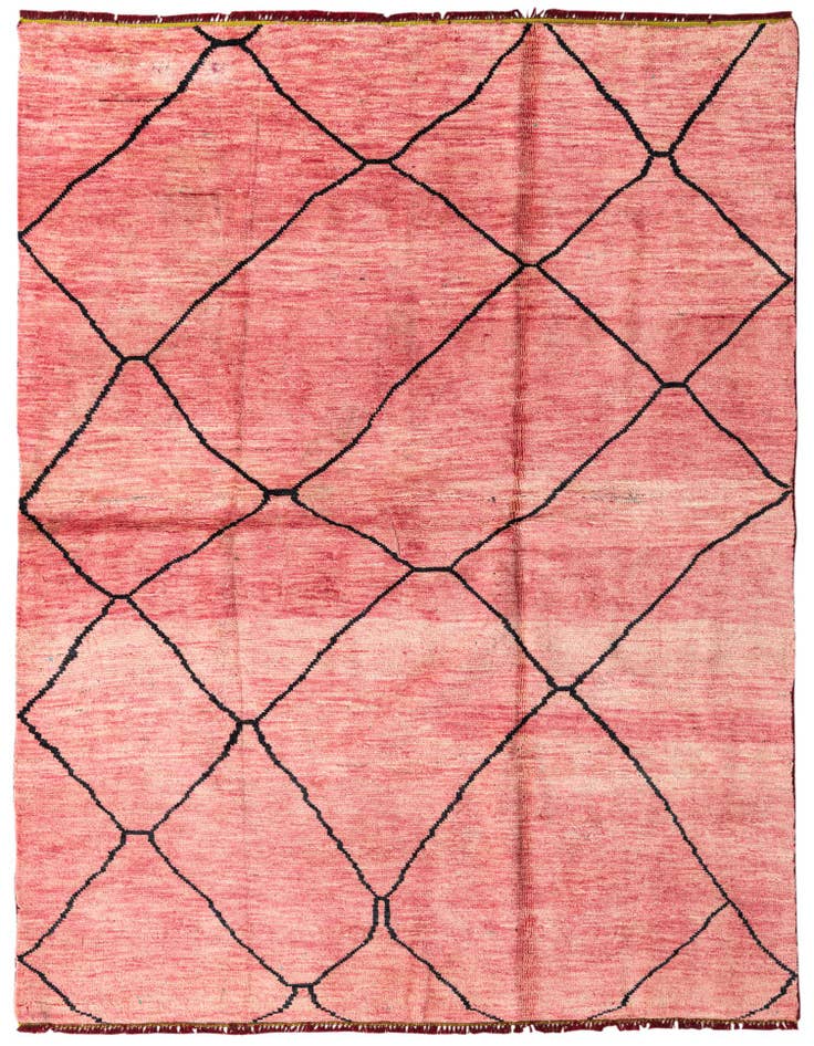 Detail image of 5' 10 x 7' 9 Hand Knotted Moroccan Wool Rug