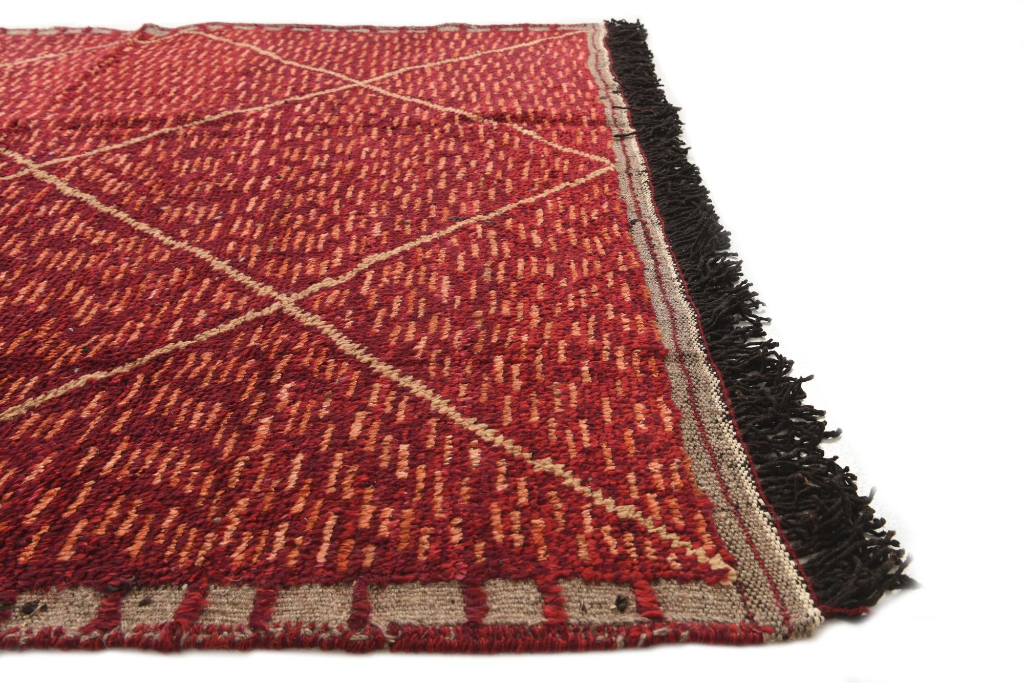 6' 2 x 9' 2 Hand Knotted Moroccan Wool Rug