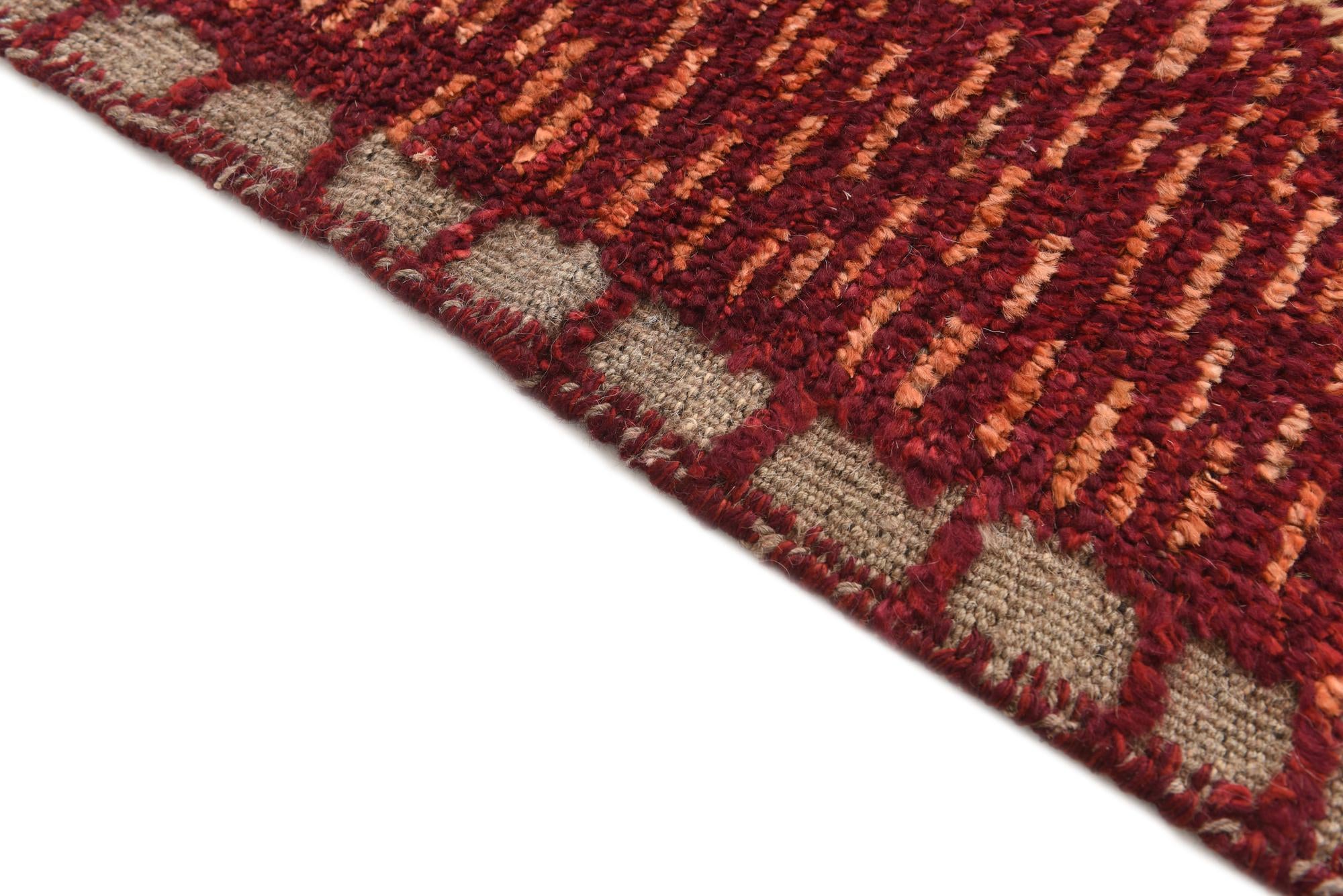 6' 2 x 9' 2 Hand Knotted Moroccan Wool Rug