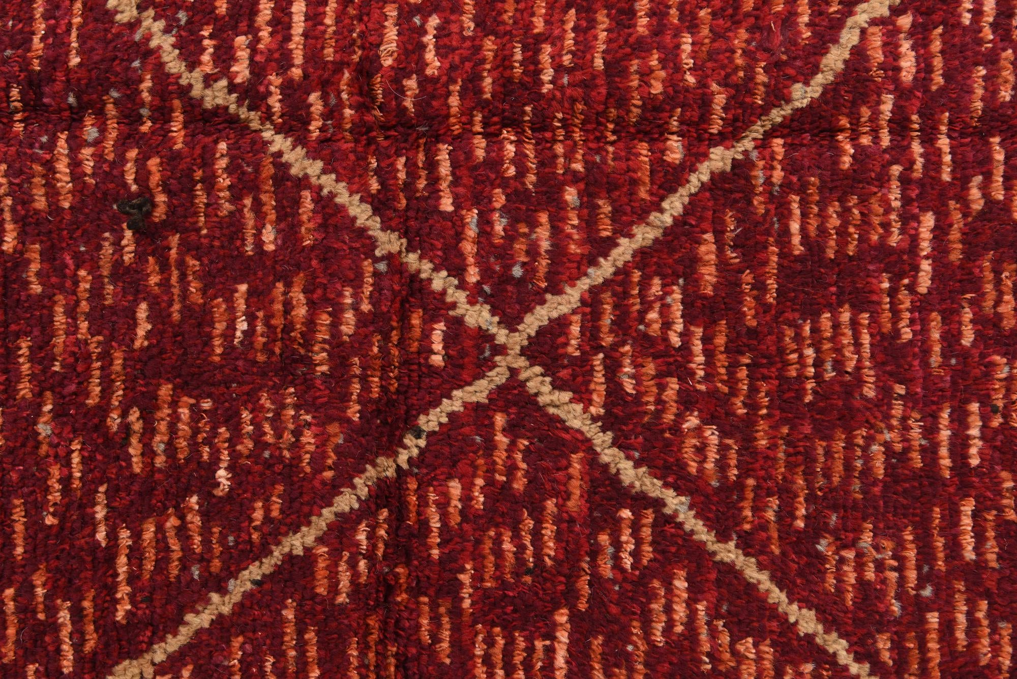 6' 2 x 9' 2 Hand Knotted Moroccan Wool Rug