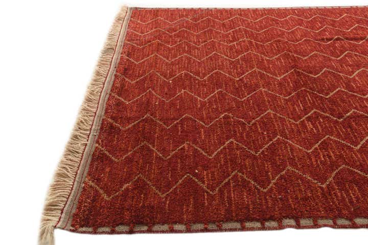 9' 2 x 12' 1 Hand Knotted Moroccan Wool Rug
